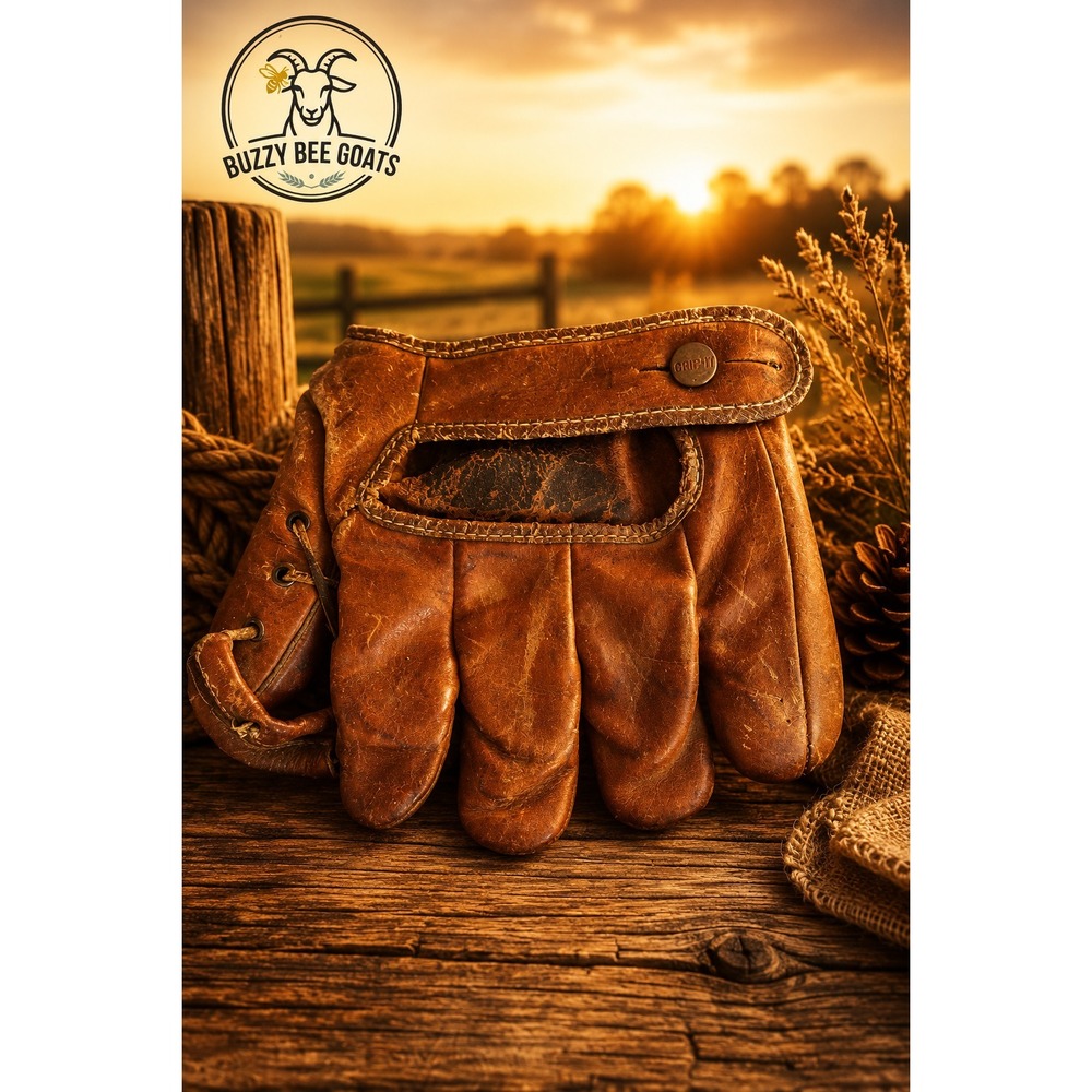VINTAGE SPLIT FINGER BASEBALL GLOVE LEATHER MITT 1940S 1950S COLLECTIBLE